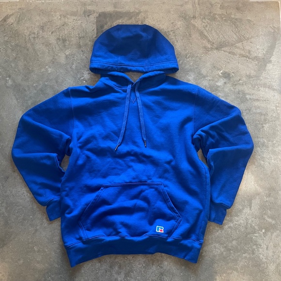 Russell Athletics Blue Blank Hoodie - Picture 1 of 4